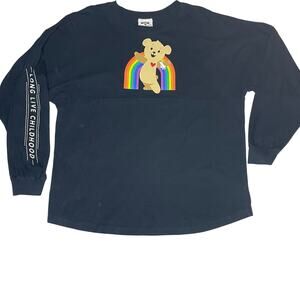 Vintage CHOC “Long Live Childhood” Boxy Fit T-Shirt Rainbow Bear Graphic Size L
